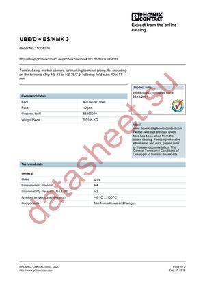 1004076 datasheet  